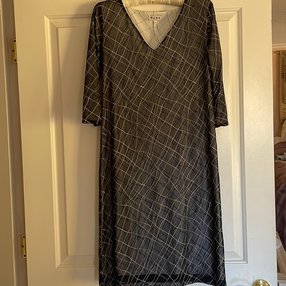 BCBG 80’s dress black and white size M - Picture 1 of 6